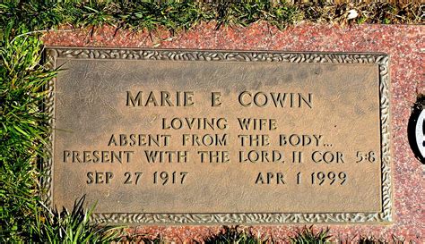 Marie E Von Euw Cowin 1917 1999 Memorial Find A Grave