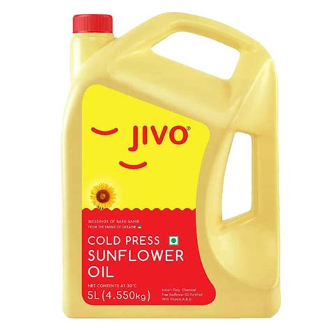 Jivo Cold Pressed Sunflower Oil Ltr Chemical Free Jiomart