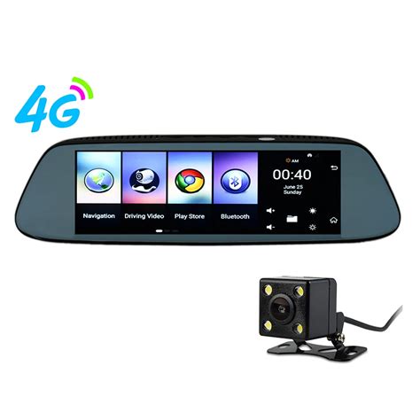 Otstrive 7 inch Dash Cam GPS Navigation Android Dashboard Sun Shade GPS DVR FHD 1080P Dual Lens ...