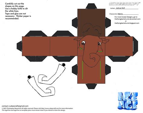 Manny Paper Toy Free Printable Papercraft Templates