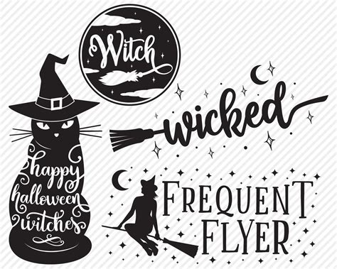 Wicked Witch Bundle Svg Cut Files Halloween Shirt Design Etsy