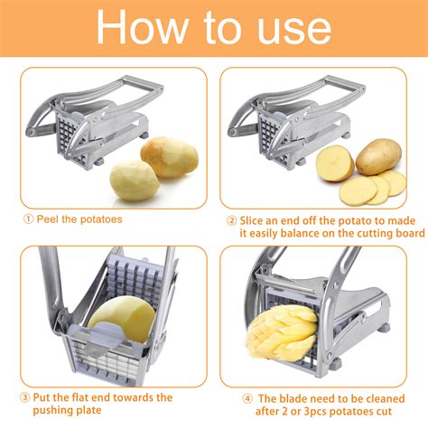 Stainless Steel French Fry Cutter Potato Vegetable Slicer Chopper Dicer