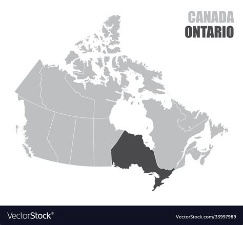 Canada Ontario Map Royalty Free Vector Image Vectorstock