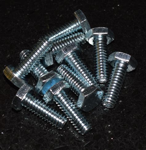 1 4 UNC X 3 4 Zinc Plated BZP Full Thread Steel Hexagon Set Screw 8788