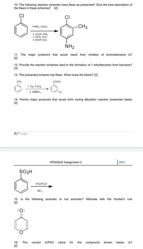 Solved The Following Reaction Schemes Have Flaws As Chegg