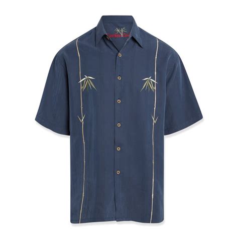 Bamboo Cay® Official Site — Dual Bamboos Embroidered Shirt