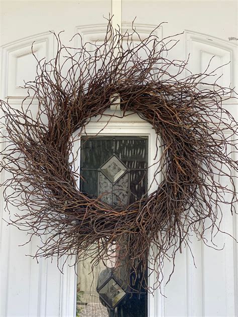 Dried Rustic Curly Willow Wreath, Great for Fall or Halloween - Etsy