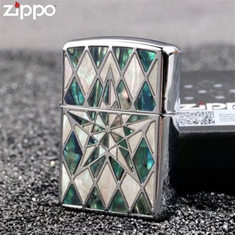 Jual Korek Api Zippo Premium Silver Ice Motif Bintang Premium Logo