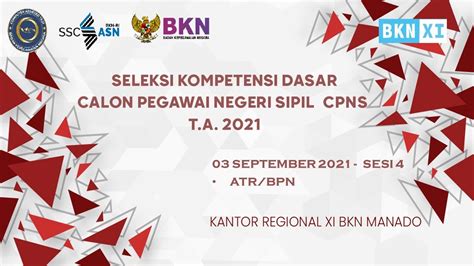 LIVE SCORE SKD CASN 2021 Sesi 4 03 September 2021 ATR BPN