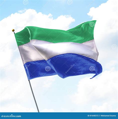 Flag of Sierra Leone stock photo. Image of atlantic, nation - 81648372