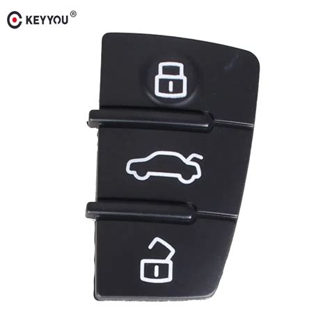 Keyyou Button Pad Rubber Remote Key Pad Shell Fob For Audi A A A