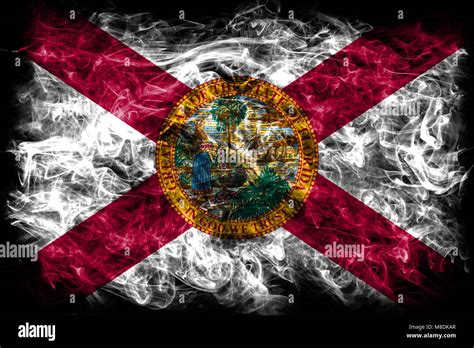 Florida State Smoke Flag United States Of America Stock Photo Alamy