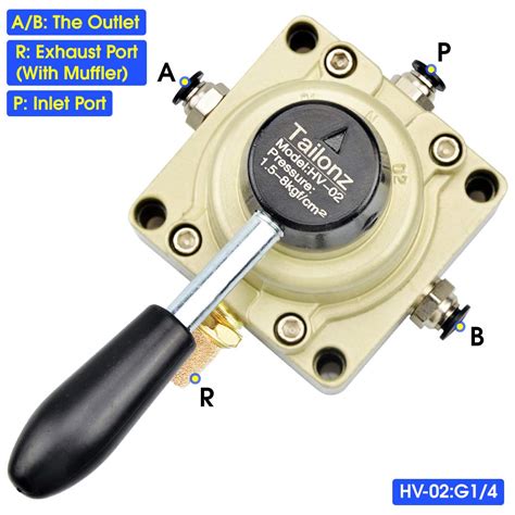 Tailonz Pneumatic Rotary Lever Hand Valve HV 04 1 2NPT Air Flow