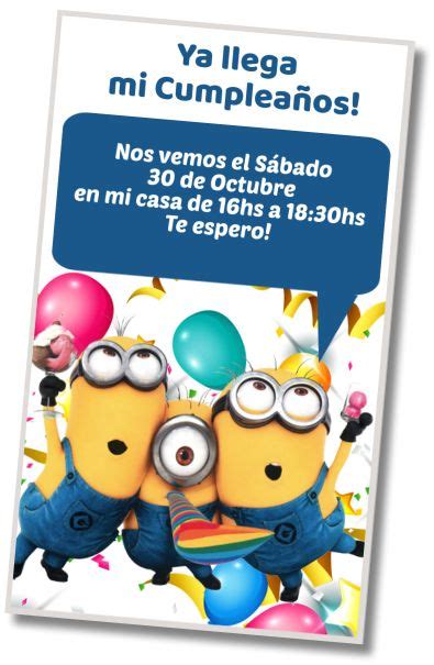 10 MEJORES Invitaciones Minions WHATSAPP DIGITAL