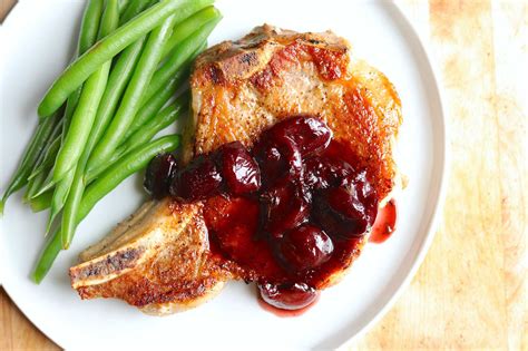 Pork Chops With Cherry Pan Sauce Recipe