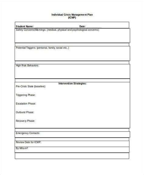 Crisis Management Plan Templates 12 Free Word Pdf Format Download