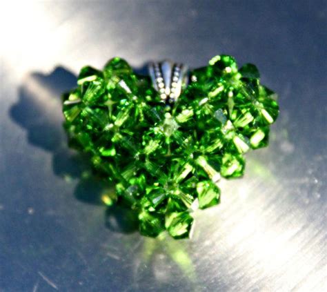 Grinch Puffed Heart Christmas Green Swarovski Crystal Etsy