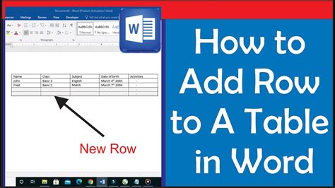 How To Add A Row To A Table In Word How To Quickly Add Rows In A