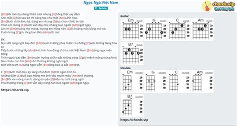 Chord Ng C Ng Vi T Nam Tab Song Lyric Sheet Guitar Ukulele