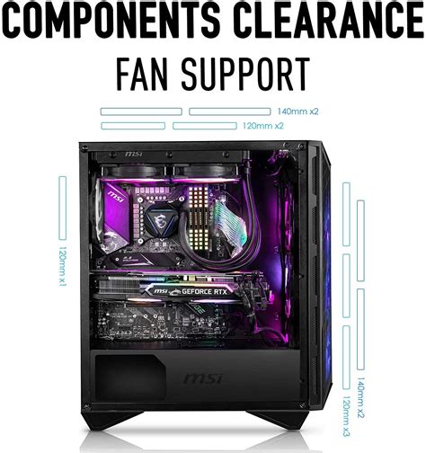 Корпус MSI MPG GUNGNIR 110M черный, без БП, ATX купить с доставкой по ...