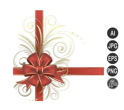 Weihnachten Schleife Clipart Png Rote Schleife F R Etsy