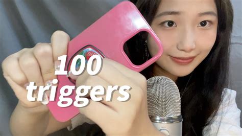 Asmr助眠 100个触发音，敲击音，摩擦音 100 Triggers And Fast Tapping And Scracthing【kami Asmr】 Youtube