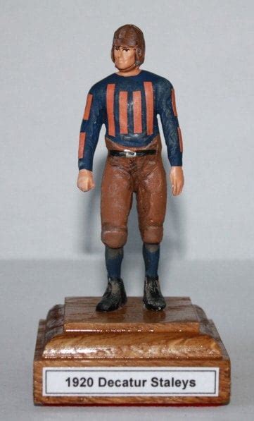 1920 Decatur Staleys American Football Figure. Hand painted