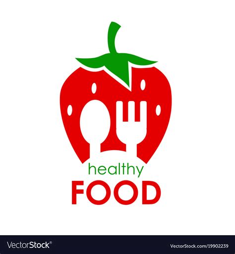 Logo Healthy Food Royalty Free Vector Image Vectorstock