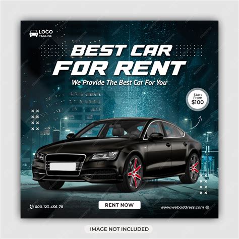 Premium Psd Car Rental Sale Promotion Social Media Instagram Post Template