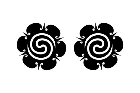 Borneo Flower Symbol, Tribal Traditional Borneo Ethnic Tattoos 12657531 Vector Art at Vecteezy