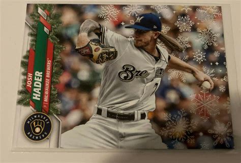 Topps Holiday Josh Hader Metallic Milwaukee Brewers Ebay