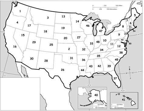 United States Map Game Printable - Printable US Maps