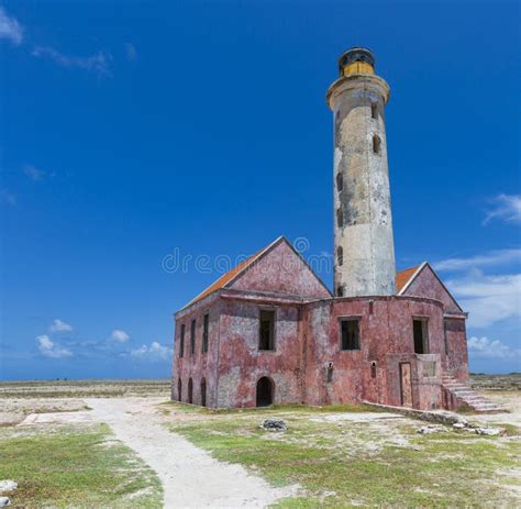 Old Lighthouse on Klein Curacao Stock Photo - Image of beach, abandoned ...