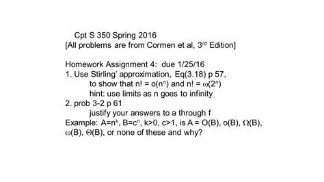 Assignment 1 Due 1 13 16 Geometric Sum Prove By Induction On Integers