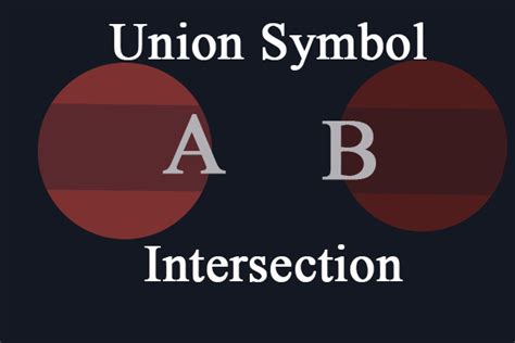 Union Symbol - Intersection, A Union B with Example » | Union symbol, Word symbols, Math symbols ...