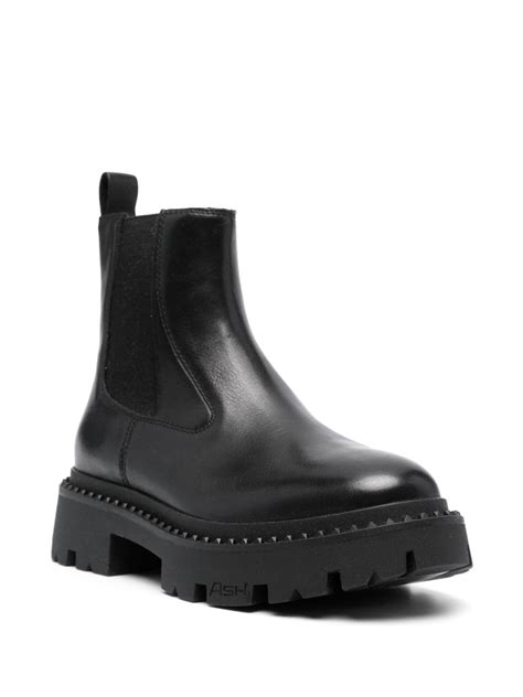 Ash Elasticated Panels Ankle Length Leather Boots Farfetch