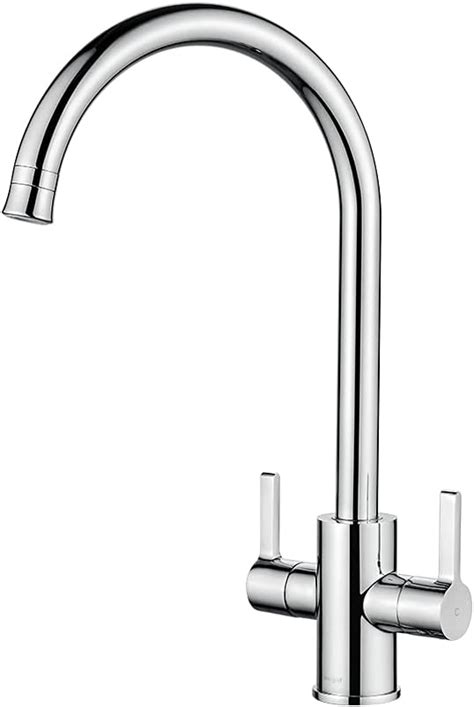 Ibergrif M22140 Kitchen Mixer Tap Dual Lever Sink Taps With Swivel