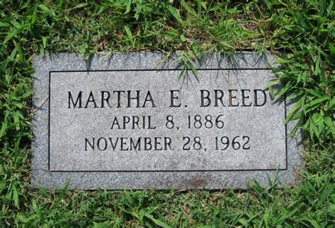 Martha Elizabeth Mattie Sparr Breed Find A Grave Memorial