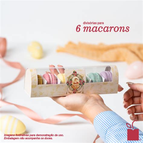 Caixa Para Macaron Ou Trio De G Bailarina Pacote Unidades