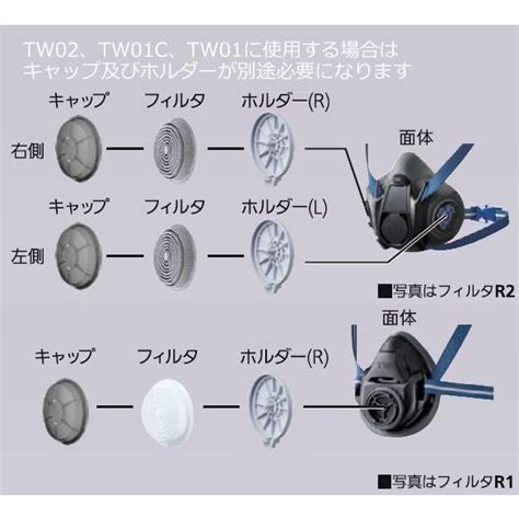 メカニカルフィルタ R2（11060） 1箱10個入 重松製作所 防じん区分2 防じん防毒兼用マスク、取替え式防じんマスク用