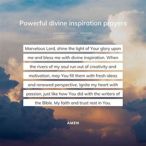 Powerful Divine Inspiration Prayers Avepray