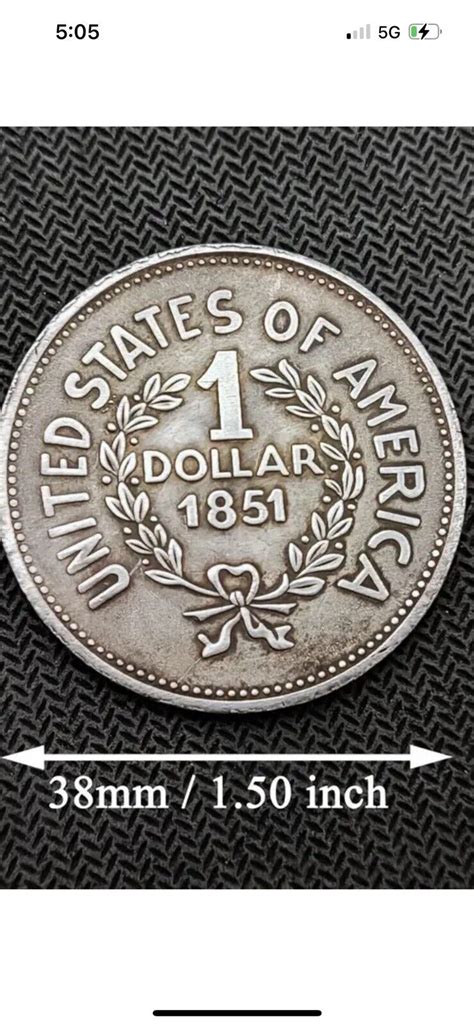 1851 INDIAN HEAD GREAT AMERICAN COMMEMORATIVE COIN 38 Mm EBay