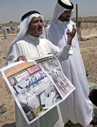 Iraqi Holds Newspaper Showing Pictures Naked Editorial Stock Photo