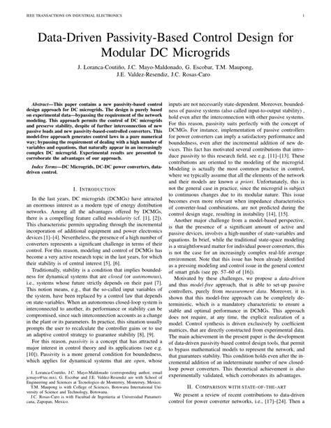 Pdf Data Driven Passivity Based Control Design For Modular Dc Microgrids