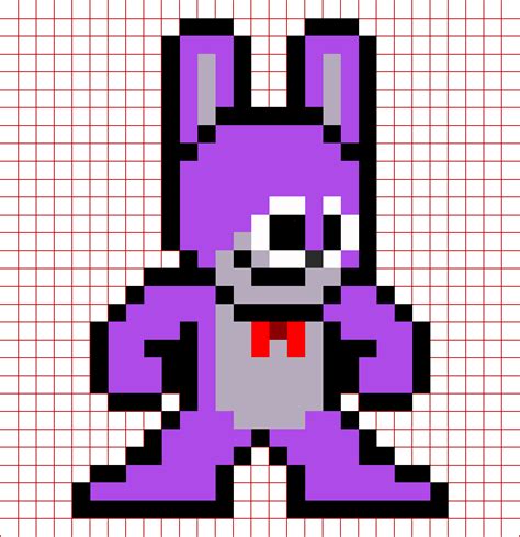 Fnaf Pixel Art Grid Shadow Bonnie Bonnie Plush Pixel Art By Crazycreeper529 On Deviantart