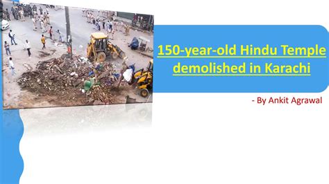 Solution 150 Year Old Hindu Temple Demolished In Karachi Studypool