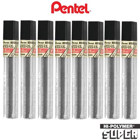 Grafite 0 5mm PENTEL 4H 2H H HB B 2B 3B 4B Hi Polymer Super Shopee