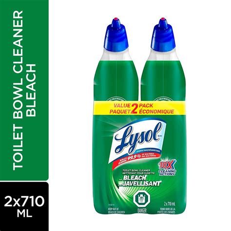 Lysol Bathroom Cleaning- Toilet Bowl Cleaner, BLEACH, 2x710ML - Walmart.ca