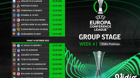 Jadwal Dan Live Streaming UEFA Conference League 2022 2023 Matchday 4