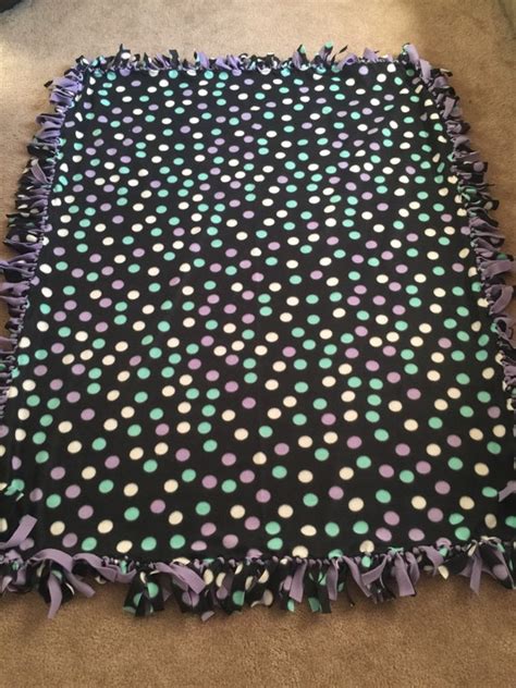 Polkadot Purple Fleece Blanket By Artyshop On Etsy